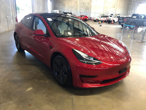 Red Tesla Model 3