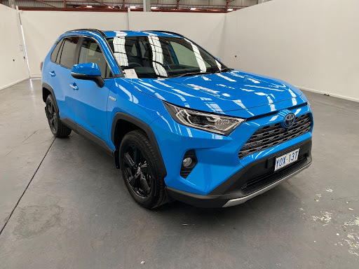 Blue Toyota rav4