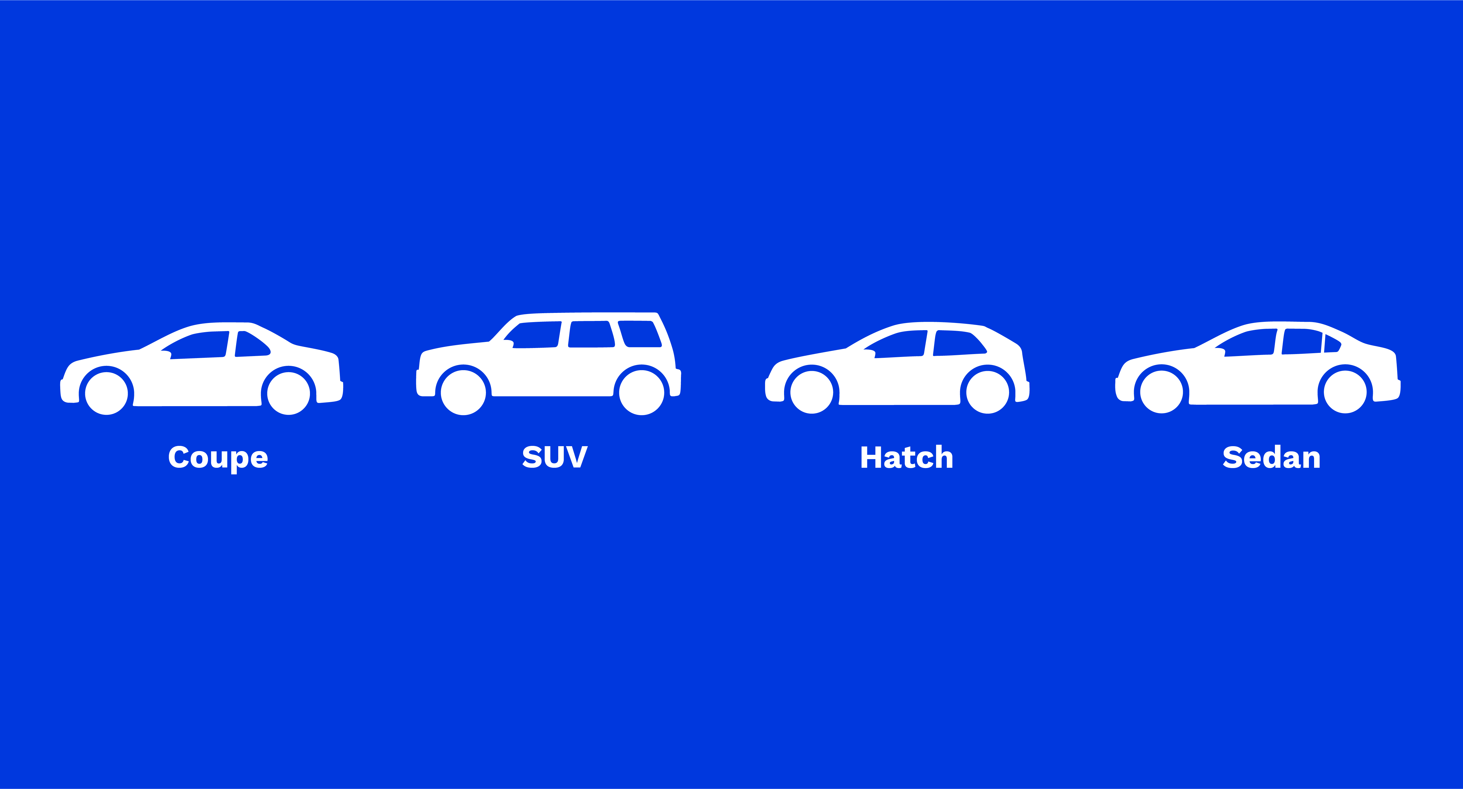 Deciphering car makes: Coupe, SUV, Hatch, Sedan