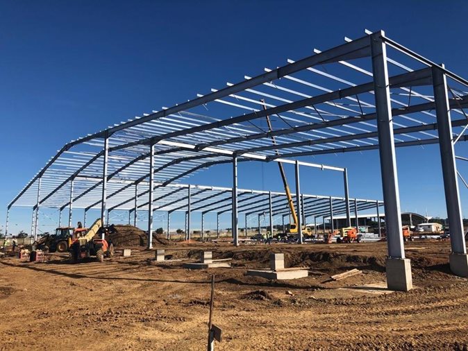 GALVANISED: 15m wide x 20m long x 6m high