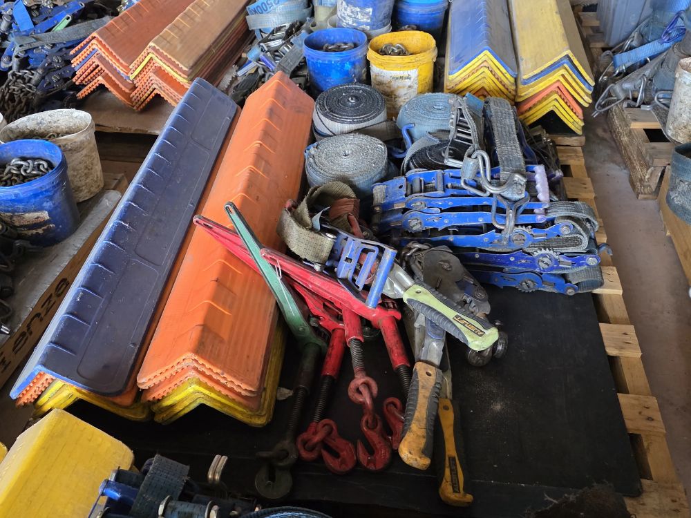 Pallet Lot of Truck Tie Down Accessories