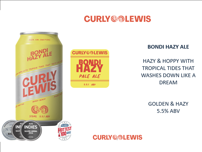 Bondi Hazy Ale Curly Lewis