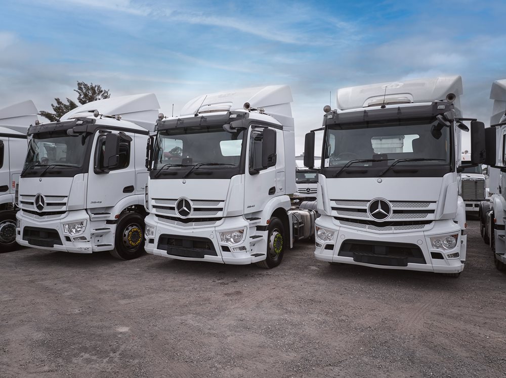View a range of trucks available via auction.
