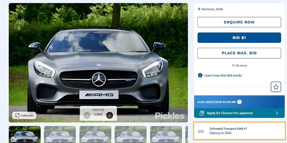 Get a transport estimate*