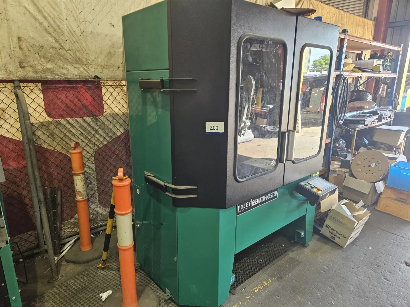 Enclosed Automated Reel Grinder, Foley Company, 653 ACCU-Master, Model 6530919