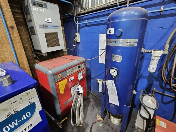 Industrial Air Compressor, Pilot, K50, Dryer & Air Receiver