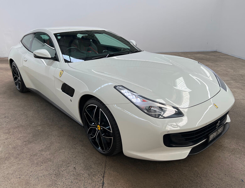 View white 2018 Ferrari GTC4Lusso sold car at our previous auction.