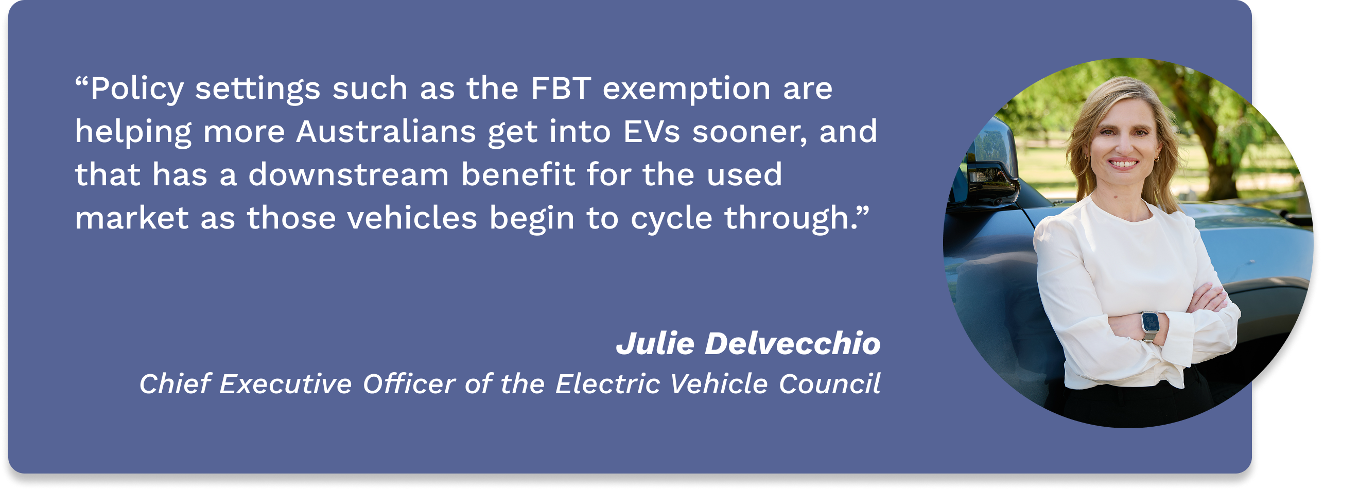 A quote from Julie Delvecchio