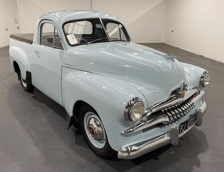 View a blue 1953 Holden FJ sold car at our previous auction.
