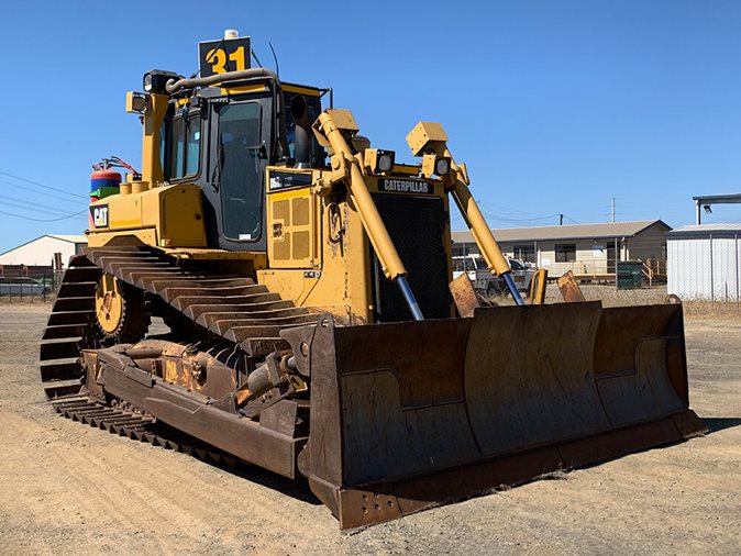 Yellow Caterpillar D6R LPG Dozer Swamp Tracks via auction.
