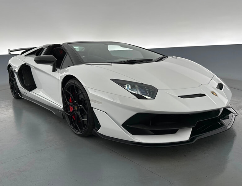 View white 2021 Lamborghini Aventador SVJ sold car at our previous auction.