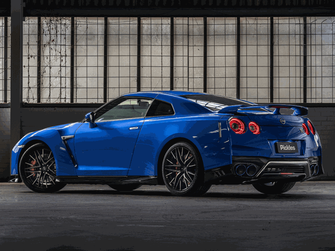 View a blue 2021 Nissan R35 GTR available via auction.