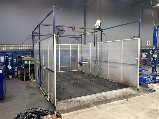 Car Wash Bay with Pressure Washer